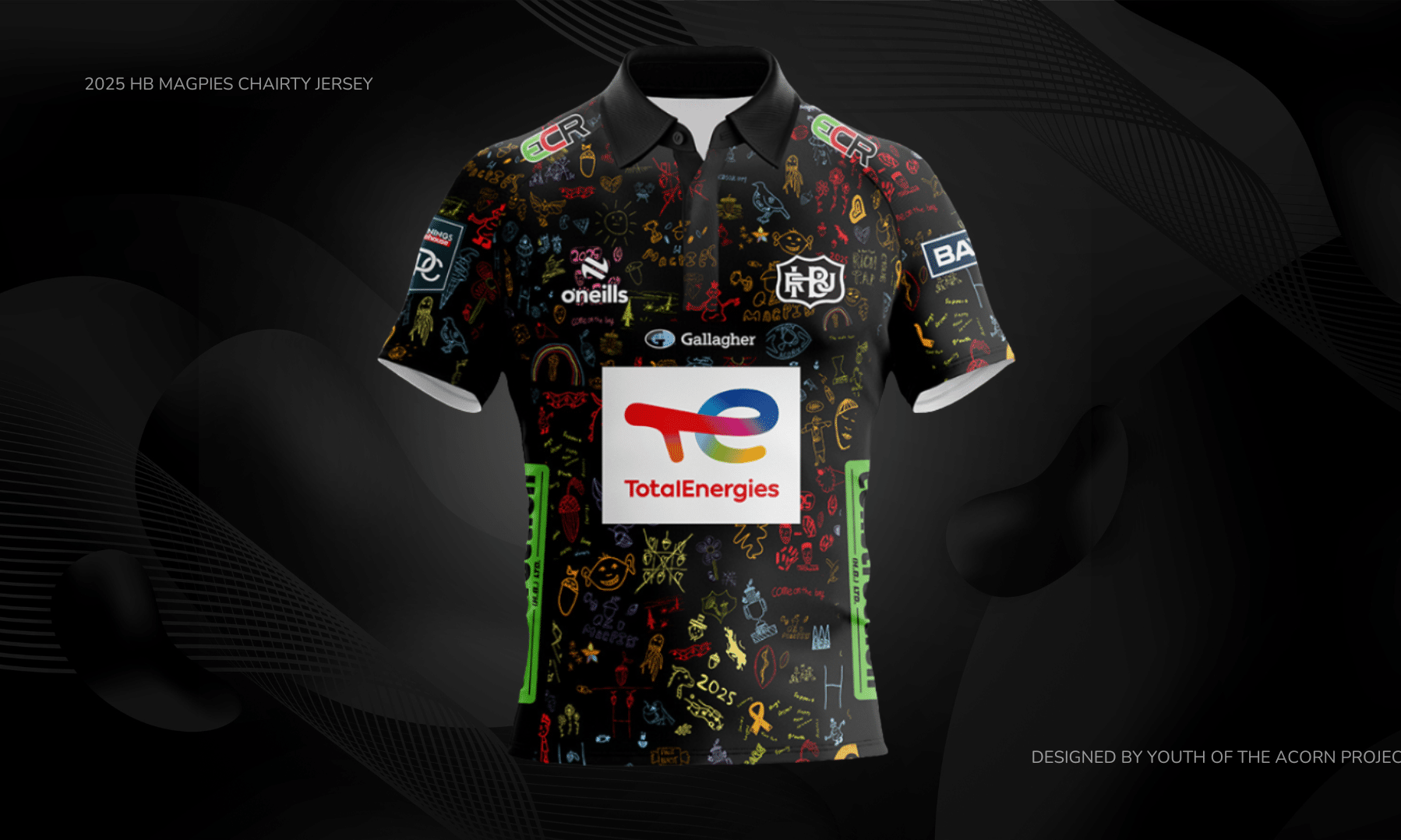 2025 HB Magpies Charity Jersey - the Acorn Project